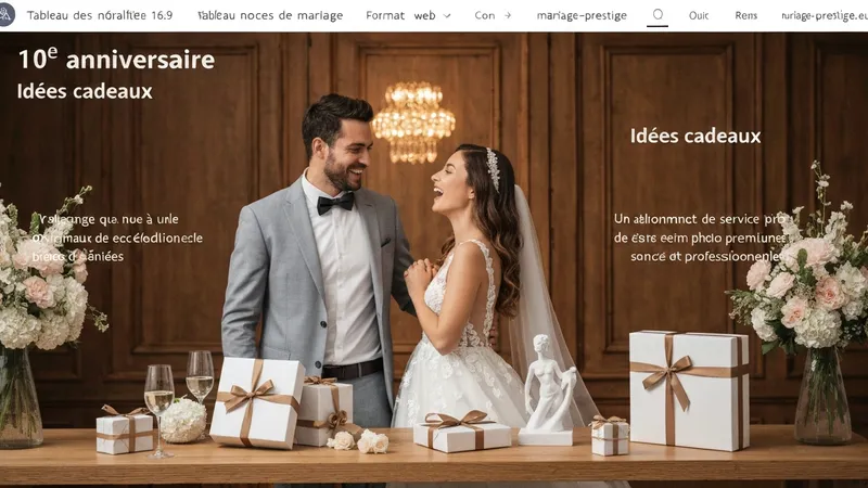 Anniversaire de mariage 10 ans : idées cadeaux